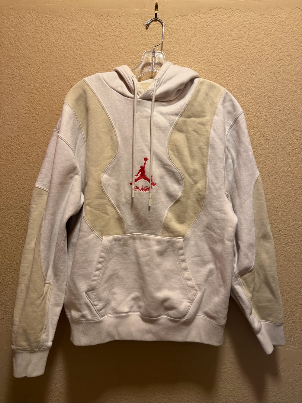 Air Jordan x Off White Hoodie White Red Size M